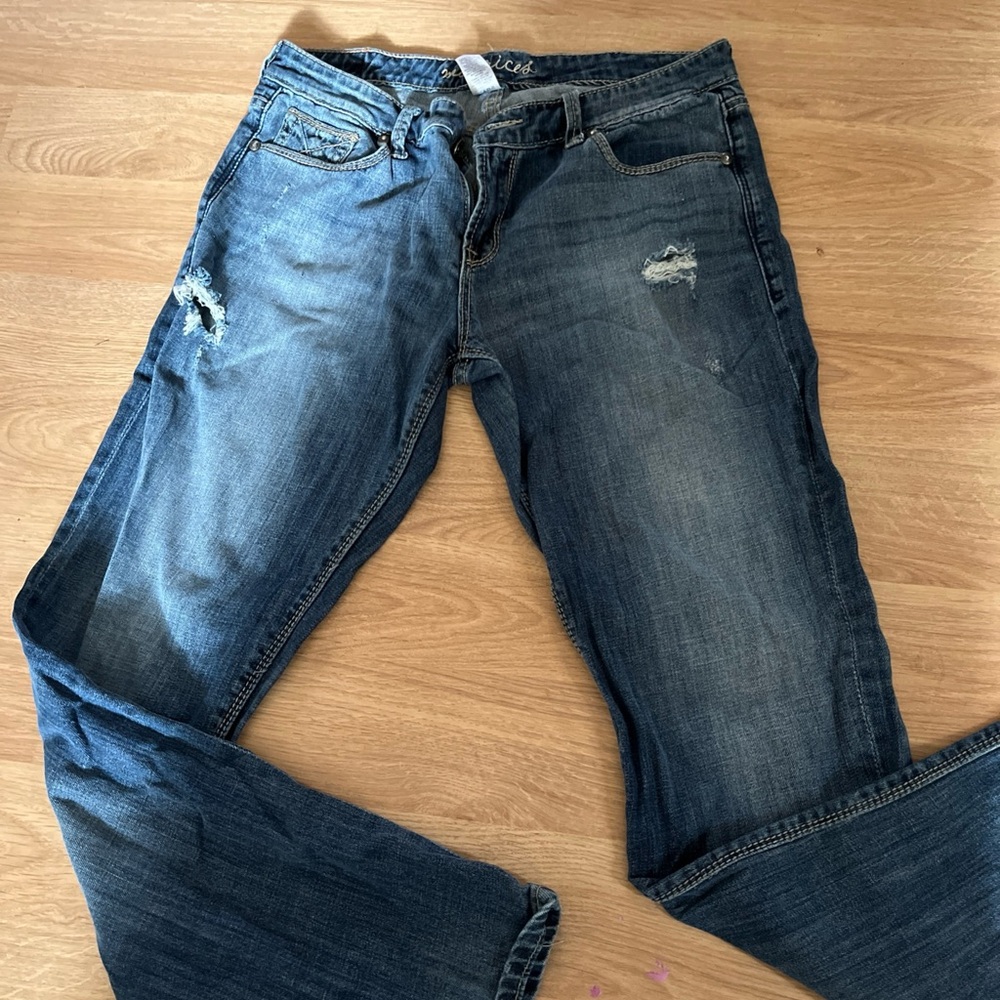 Maurices Blue Straight Leg Jeans with Classic Wash